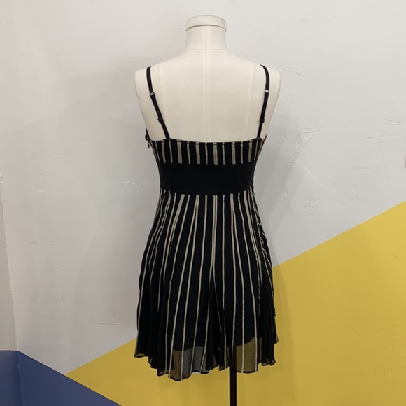 Vintage Silk Guess Striped Minidress Sz 5 - Picture 2 of 6
